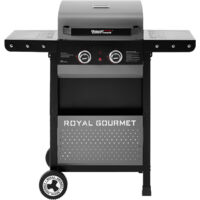 Barbecue Gaz à 2 Brûleurs - Gril à Gaz avec tables d’appoint pliantes et panier de rangement, Puissance 5 kW - Royal Gourmet