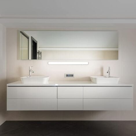 Miroir Lumiere LED pour Salle de Bain 8W 513MM, Applique Salle de Bain LED Lampes pour Miroir, avec Remplaçable S14S Tube 500MM IP44 700LM, Lampe Miroir Salle de Bain, Lumière Blanche Neutre 4000K