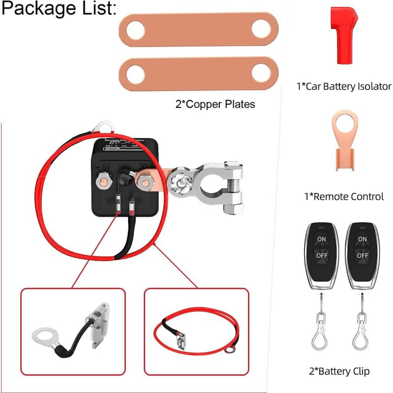 Interrupteur De Batterie à Distance 200A Avec Télécommande - Antivol Et Protection Contre La Décharge, Pour Auto/Camping-car
