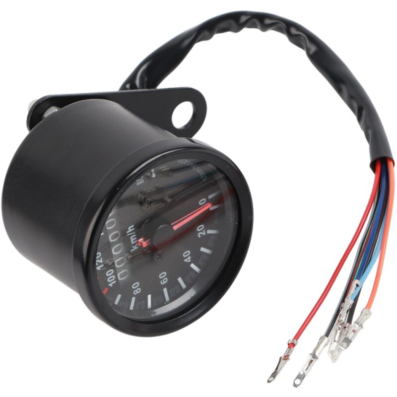 Compteur Kilométrique Moto Numérique – Écran LCD Rétroéclairé, Universel 12V Jusqu'à 160 Km/h (Noir)