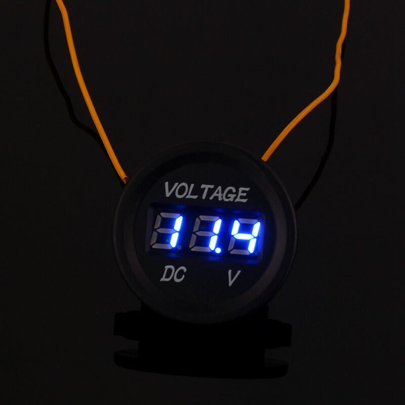 Voltmètre LED Moto Voiture 12V DEWIN - Affichage Numérique Étanche Avec Alarme