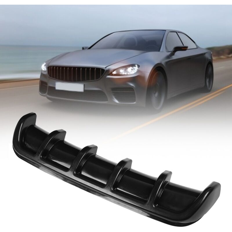 Diffuseur Arrière Aileron Requin Carbone – Kit 4 Pièces Déflecteur Pare-chocs Universel