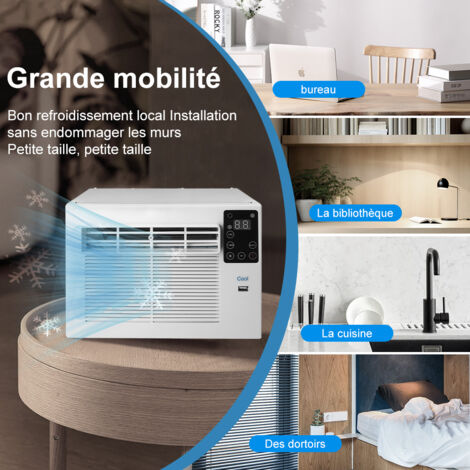 Mini Climatiseur Portable 280W - Refroidissement Par Air, Pour Chambres 5-8 M³, Télécommande, Faible Bruit