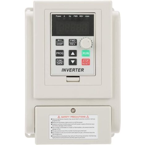 Nannigr Variateur de Fréquence 220V 4KW Convertisseur de VFD Contrôleur Vitesse Moteur AC Entraînement Variable Entrée Monophasé et Sortie Triphasée