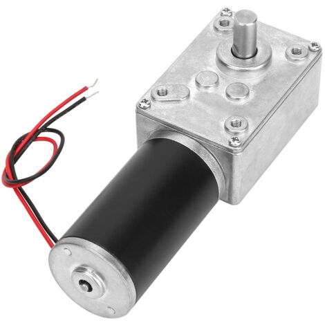 Nannigr Vitesse réduite moteur de bote de vitesses électrique moteur à engrenage à vis sans fin réversible arbre 8mm 12V (12V,20RPM) (1/5)