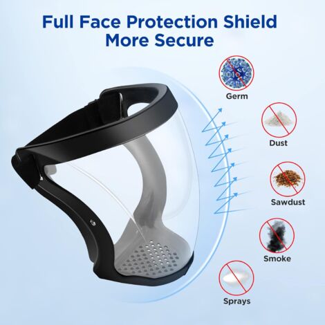 Streysisl Visière De Protection Visage Anti-Buée - Masque Intégral Réglable Pour Travaux Et Sports