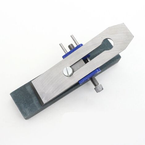 Guide D'affûtage Métallique Pour Ciseaux à Bois Et Fers De Rabot - Ajustable En Angle - Longueur 95 Mm - Couleur Bleue