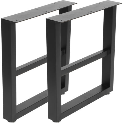 Nannigr 2pcs Pied de table basse style industriel Pied de table basse carre metal Pieds de meubles Pied de table métal pieds de table en fer forgé Table à Manger Pied de Bureau 39.5 x 8 x 44.5cm (1/5)