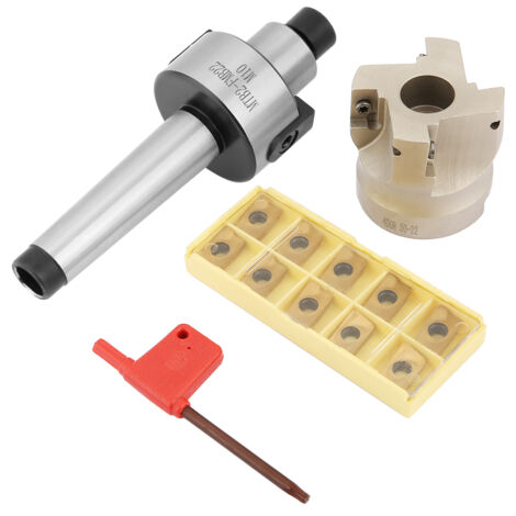 Nannigr Jeu de Fraises en Bout Fraise à Dresser avec Rallonge de Support de Fraise à Surfacer et Plaquettes en Carbure pour Machines CNC