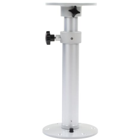 Nannigr Pied de table Amovible 460-700mm en Alliage Argent pour bateau, caravane, camping-car, caravane, hauteur réglable, pied de table de cockpit avec acier inoxydable