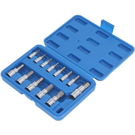 Nannigr 13 Pcs Torx Bit Socket Set H2-14 Acier Clés à Douille Hexagonal Torx Socket Shank Tool Tournevis Bit Set,Torx male H2 H2.5 H3 H4 H5 H5.5 H6 H7 H8 H9 H10 H12 H14 (1/5)