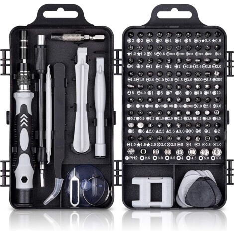 Nannigr Kit de Tournevis de Précision, 115 en 1 Set Tournevis Magnétique, Embout Torx Professionnel Réparation pour Macbook, Iphone, PC, Bricolage, Montre, Lunettes