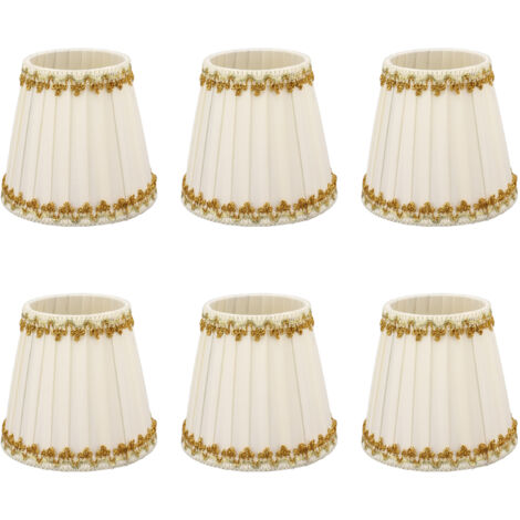 10 Pièces Abat-jour Pour Lustre En Cristal – Manchon De Bougie Métal Doré – 4 Cm