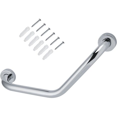 Nannigr Barre d'appui de Douche 45 cm, Poignee de Salle de Bain, Chrome, Inoxydable, Argent