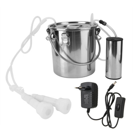 Nannigr Kit de traite de vache, mouton, chèvre, Machine à traire électrique Portable, prise ue (pour vache)