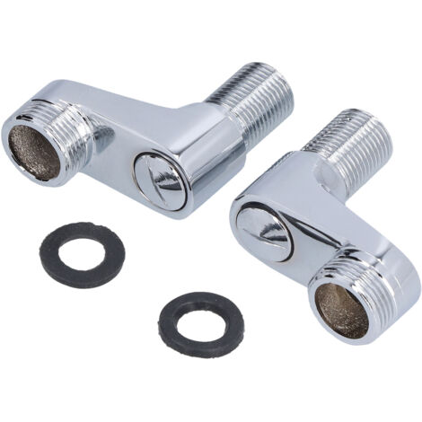 Nannigr Robinet mitigeur de douche G1/2 à G3/4, adaptateur à bras pivotant, tuyau d'eau froide et chaude, accessoire fixe pour salle de bains