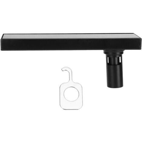 Nannigr Drain de sol linéaire en acier inoxydable 304, noir mat, 30cm, égouttoir dissimulé avec couvercle amovible (1/5)
