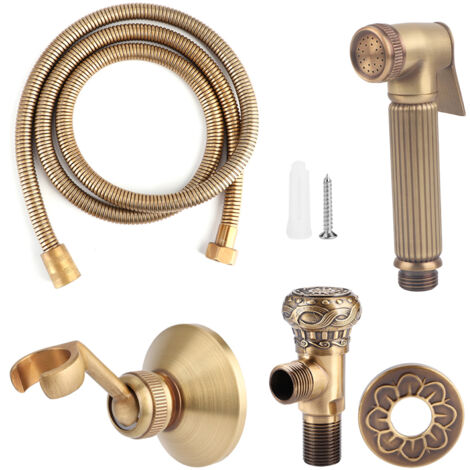 Nannigr Pulvérisateur de Bidet à main en laiton Vintage, support de tête de pulvérisation, Kit de tuyau, accessoires de salle de bains (1/5)
