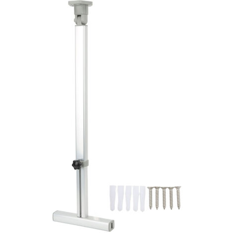 Nannigr Support de barre pliable pour camping-car, 590 à 775mm, hauteur réglable, barre en T robuste, pieds de Support de Table anodisés pour camping-cars et caravanes