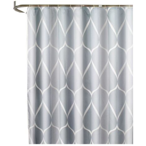 Nannigr Rideau Douche, Rideau de Douche 220x200 cm, Rideaux de Douche Polyester Lavable en Machine avec 12 Crochets, Rideau Baignoire Salle de Bains (1/5)