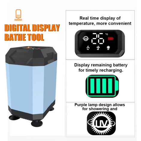 Mytrix Kit Douche Camping Portable 6000mAh - Pompe Rechargeable Écran Intelligent Seau 20L