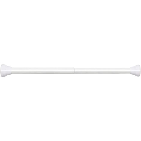 Nannigr Tringle Rideau, Montage Sans Vis ni Perçage, Barres Rideau de Vitrage Extensible et Réglable pour Fenêtre, Blanc, 30-45CM