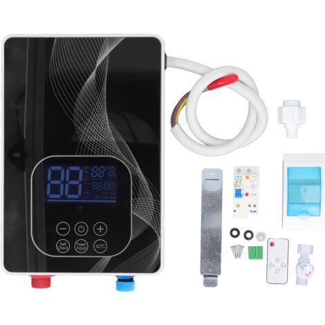 Chauffe eau electrique 6000W Nannigr chauffe-eau instantane Auto-modulant 55 °C IPX4 etanche chauffe eau Instantane pour cuisine (1/5)