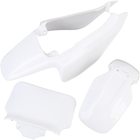 Nannigr Kit de carénage de protège-boue en plastique Pure plaque d'immatriculation avant blanc Panneau de carrosserie pour Mini Pit Monkey Z50r Baja