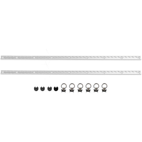 Nannigr 1 paire en aluminium L rail de piste 100 cm Cargo sécurisant le kit de système de liaison avec les raccords de goujon ronds (1/5)