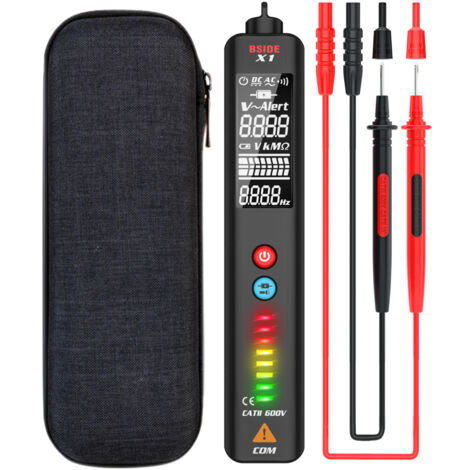Nannigr X1 - Détecteur AC non-contact avec lampe torche et alarme - Livré sans piles