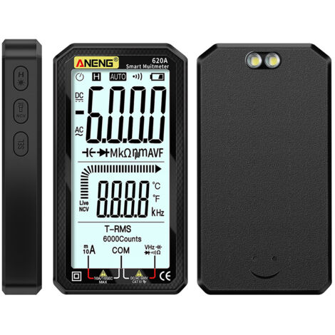Nannigr Multimètre compact 620A noir LCD 4.7" TRMS sans pile (1/5)