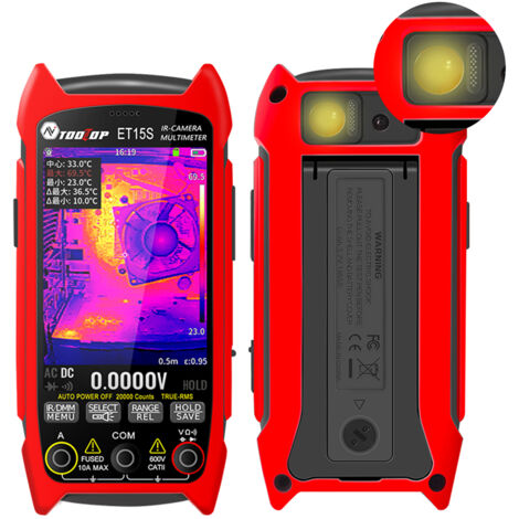 Nannigr ET15S - Multimètre thermique 2-en-1 avec écran tactile 3,5" et imagerie infrarouge (-20°C à 550°C)