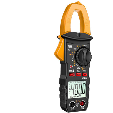 Nannigr ST180 - Pince multimètre auto AC/DC avec NCV et protection anti-surchauve - Jaune