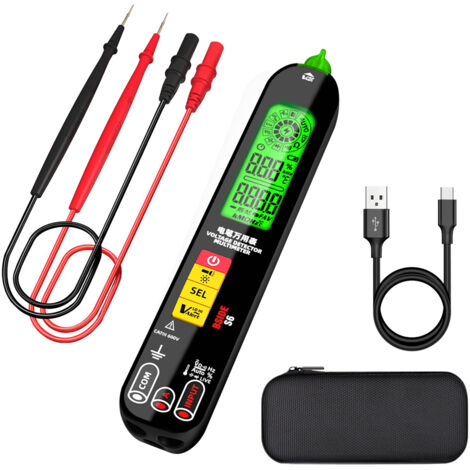 Nannigr Multimètre S6 TRMS stylo 3 écrans USB batterie intégrée (1/5)