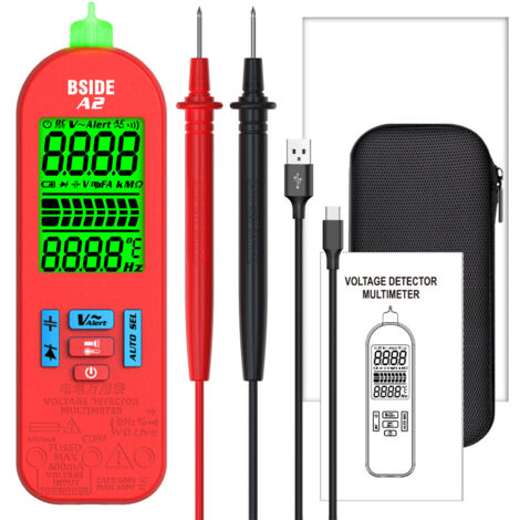Nannigr Multimètre stylo A2 mini TRMS rechargeable + étui rouge (1/5)