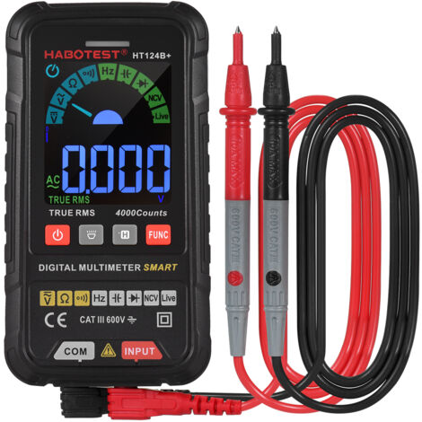 Nannigr Multimètre HT124B+ TRMS 4000 pts écran LCD sans pile (1/5)