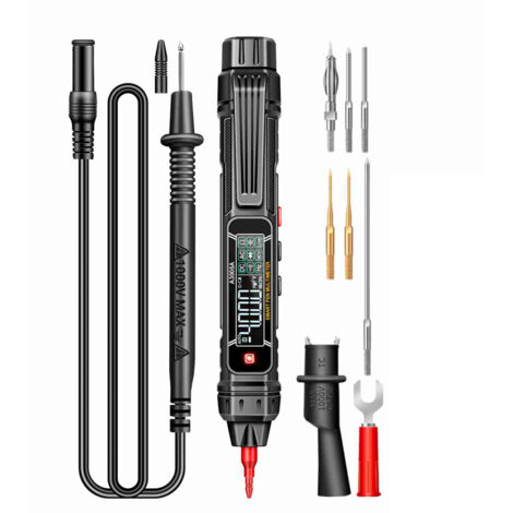 Nannigr Multimètre A3005A TRMS stylo intelligent noir sans pile