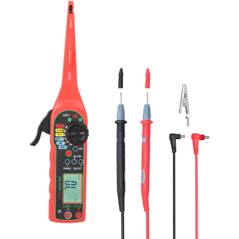 Nannigr Multimètre auto portable 24V TRMS LED rouge sans pile