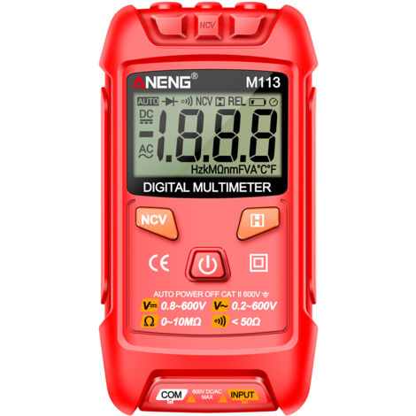 Nannigr Multimètre M113 TRMS mini rouge 1999 pts sans pile (1/5)