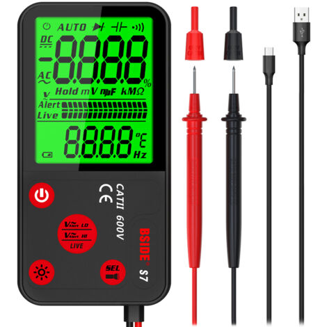 Nannigr Multimètre S7 TRMS écran large USB batterie version lite (1/5)