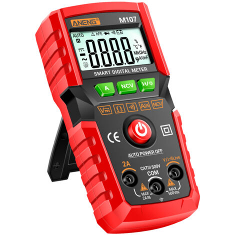 Nannigr Multimètre M107 TRMS 4000 pts rouge sans pile (1/5)