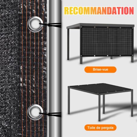 Filet D'Ombrage Pour Pergola - Tissu UV Protection Solaire 50%, 3x4m
