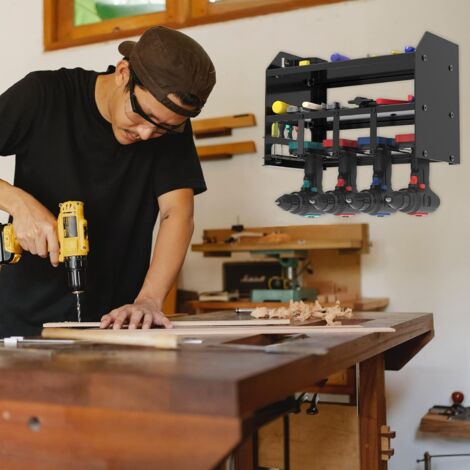 Yeabett Support Mural Pour 4 Outils Électriques, Étagère De Rangement