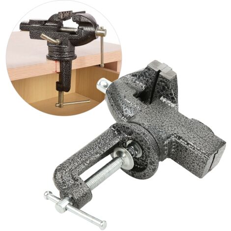 Étau D'établi 80mm - Base Pivotante 360° - Pour Bois Et Métal - Serrage Puissant - Idéal Bricolage