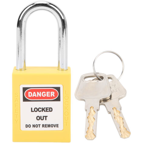 Cadenas LOTO d'ingénierie de sécurité d'isolation de serrure de verrouillage de 38 mm pour la fabrication de machines jaune (1/5)