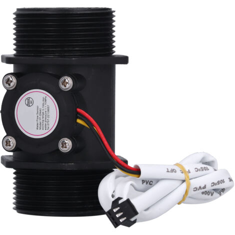 Capteur de débit d'eau YF-DN40, débitmètre à turbine en plastique, utilisé dans les distributeurs d'eau de chauffe-eau, avec interface à filetage mâle G1.5in, 5-150L/min (1/5)
