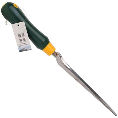 Outil de Désherbage Manuel, Poignée Ergonomique, Couleur Vive, Durable, Cadeau de Jardin, Acier Inoxydable, pour la Plantation, Le Repiquage, Le Désherbage (Manche Vert Encre) (1/5)