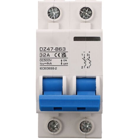 DC Miniature Disjoncteur 2P Photovoltaïque DC Circuit Interrupteur