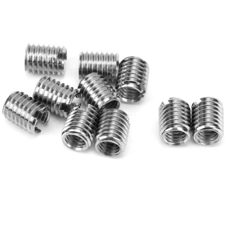 Insert Fileté Métrique, Filetage En Acier Réduisant M8x1,25 Mm à M6x1,0 Mm, Longueur 10 Mm Fonctionne Avec Un Tournevis Platnoix 88460903