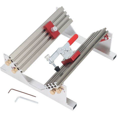 Localisateur de serrage de tiroir 1/2in-16in en alliage d'aluminium réglable, positionneur de clip de tiroir pour scie à table de fraisage (1/5)